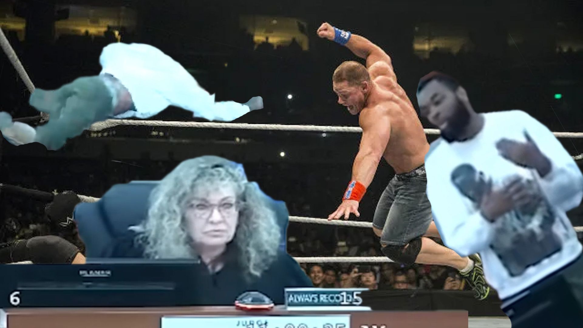 WWE Нападение на судью (John Cena)